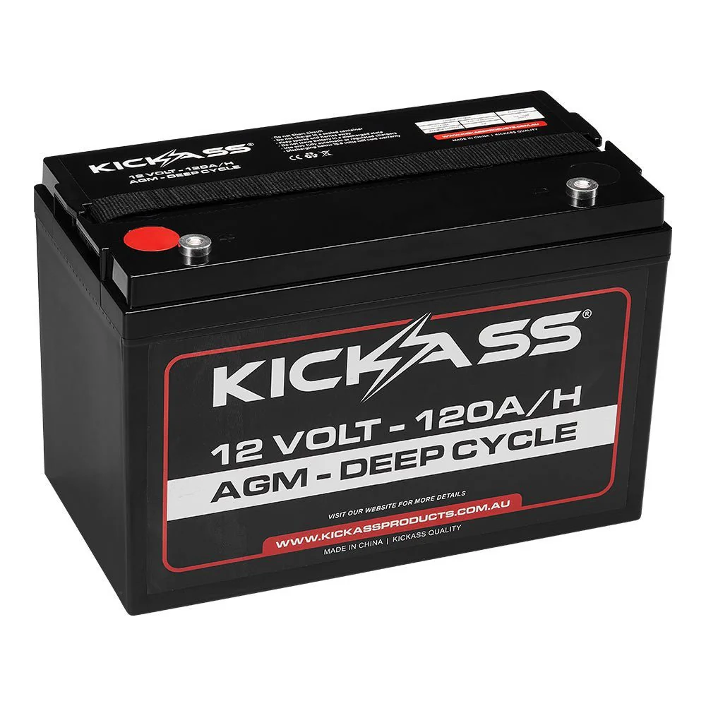 KickAss 12V 120Ah AGM Deep Cycle Battery Bundle with Smart Shunt, N70 Tray and Power Connections Kit - Image 3