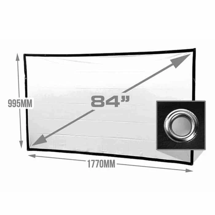 KickAss 12V FHD Outdoor Cinema Smart Projector Bundle with 84" Projector Screen and Tripod - Image 3