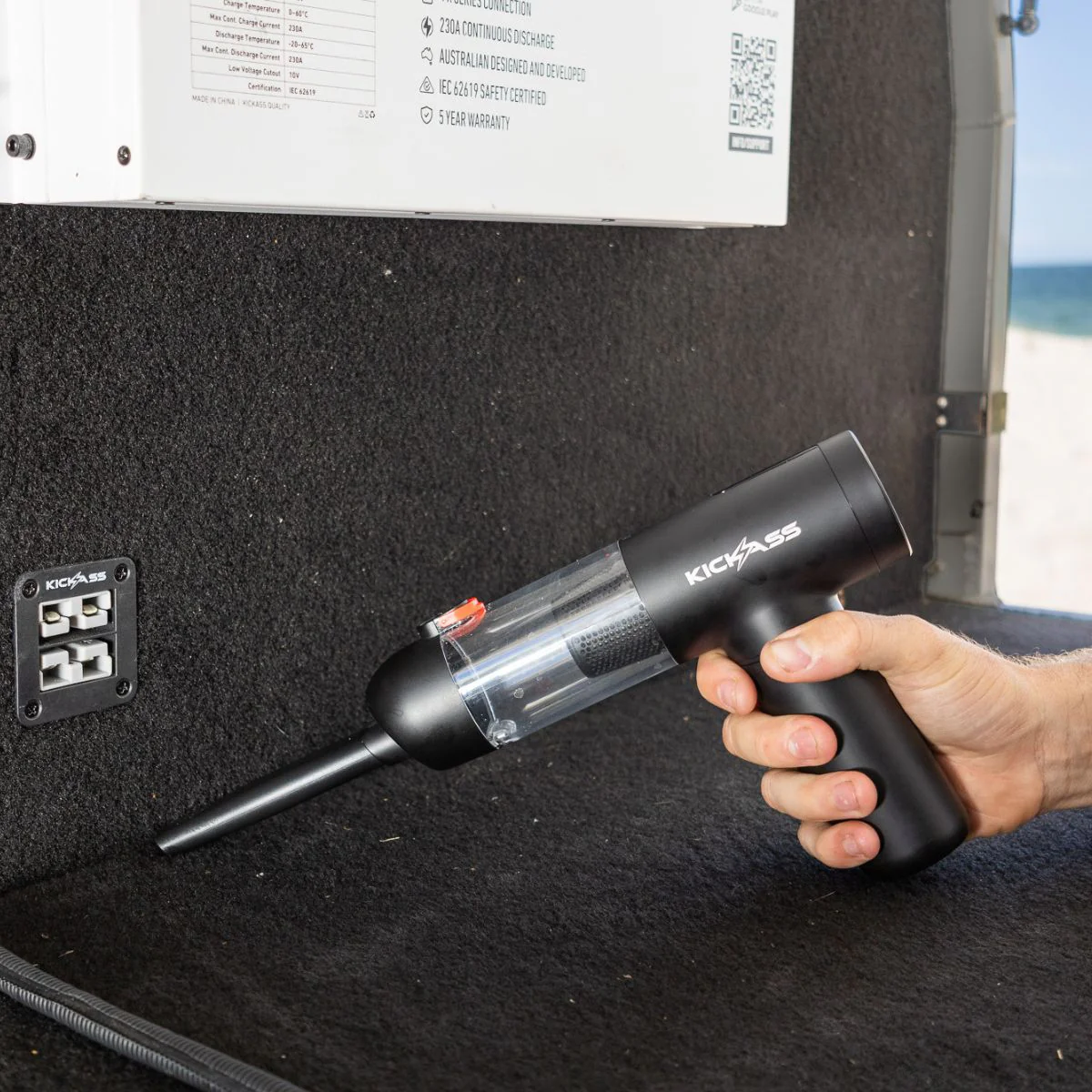 KickAss 4-in-1 Portable Vacuum Cleaner, Blower, Inflator & Deflator for Cars & Tents - Image 3