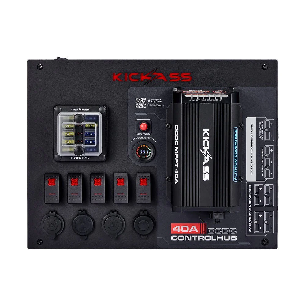 KickAss Control Hub 40A Complete Dual Battery Kit with Smart Shunt and Wiring - Image 4