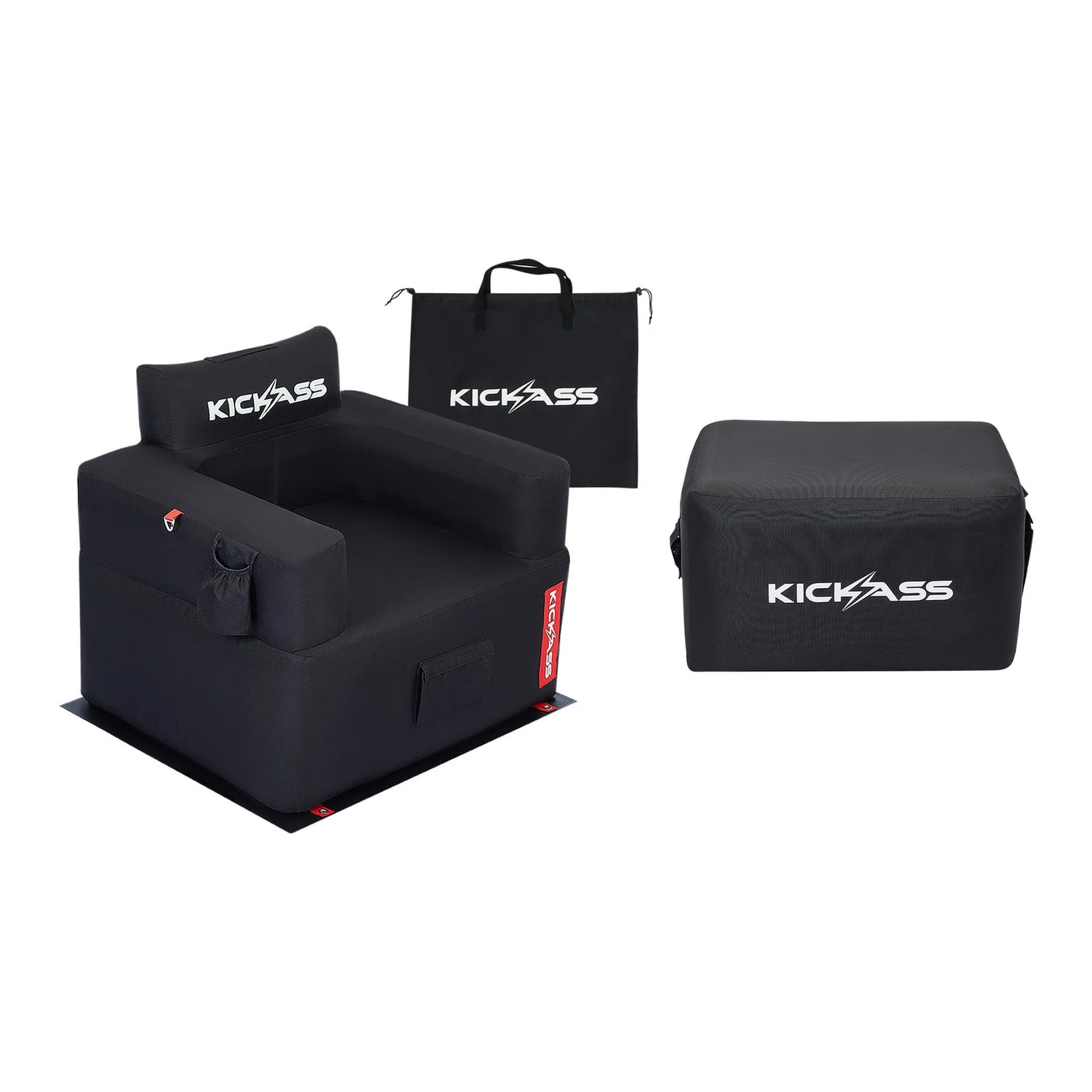 KickAss Inflatable Armchair + Ottoman Bundle