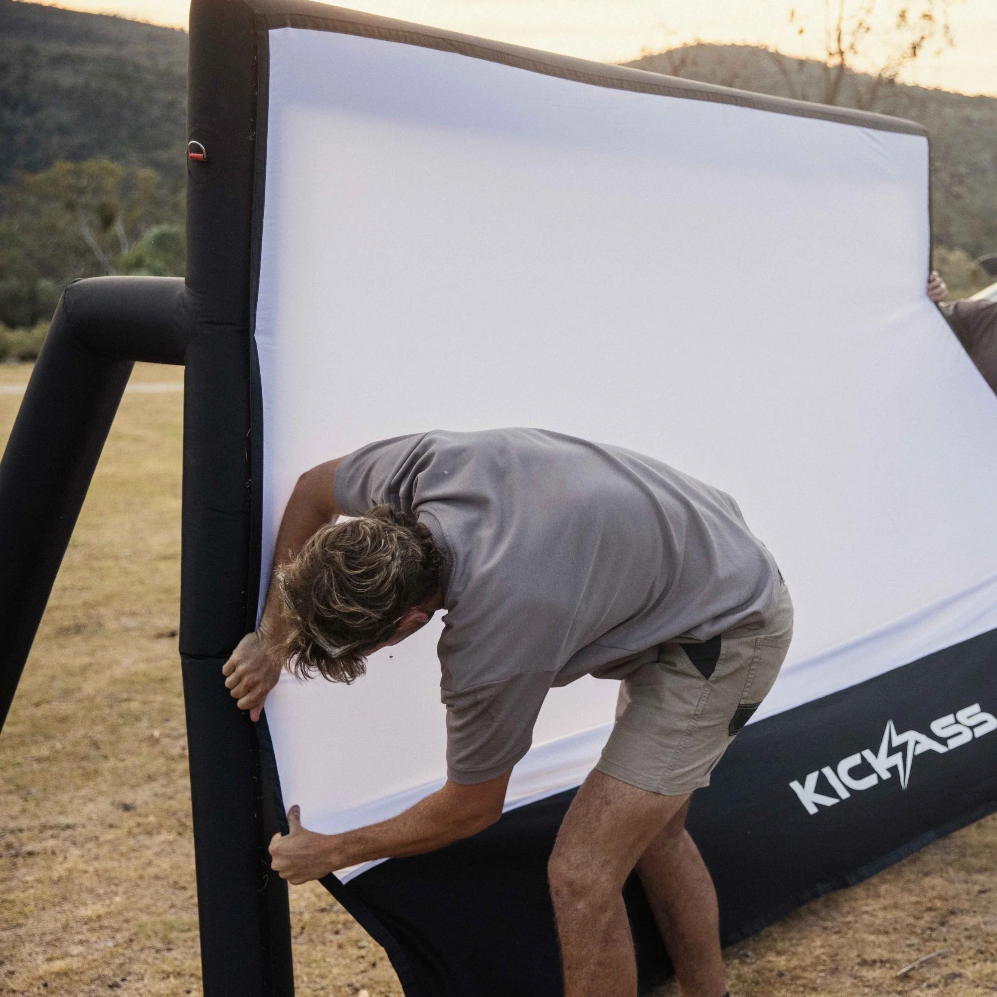 KickAss 120” Portable Outdoor Cinema Projection AirScreen – Inflatable Movie Screen for Camping & Backyard - Image 3